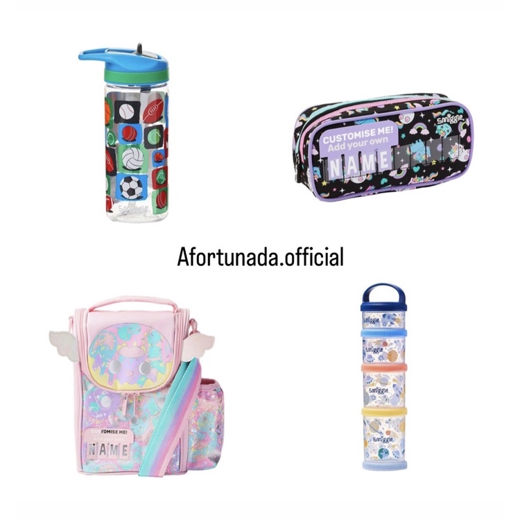 

Smiggle Lunchbox, pencil case, drink bottle, snack container Sky Hi ✨