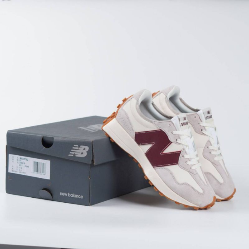 New Balance 327 Moonbeam White Classic Burgundy