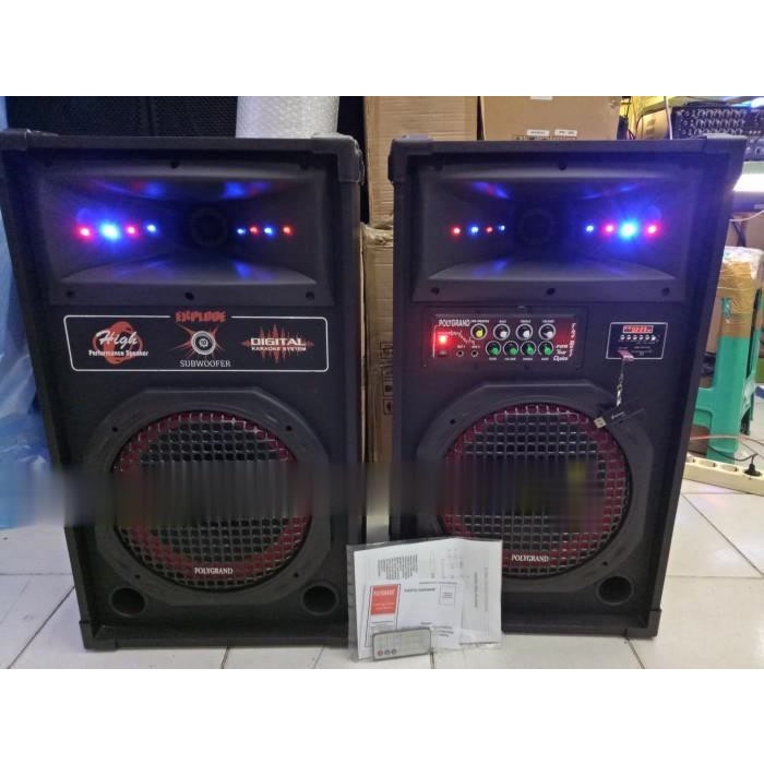 Speaker Aktif Polygrand PA 121USB MMC FM SUBWOOFER BASS