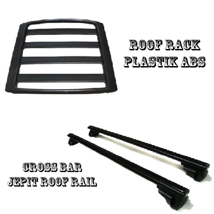 Termurah Paket Roof Rack & Cross Bar Model Jepit Roof Rail Mobil honda brio