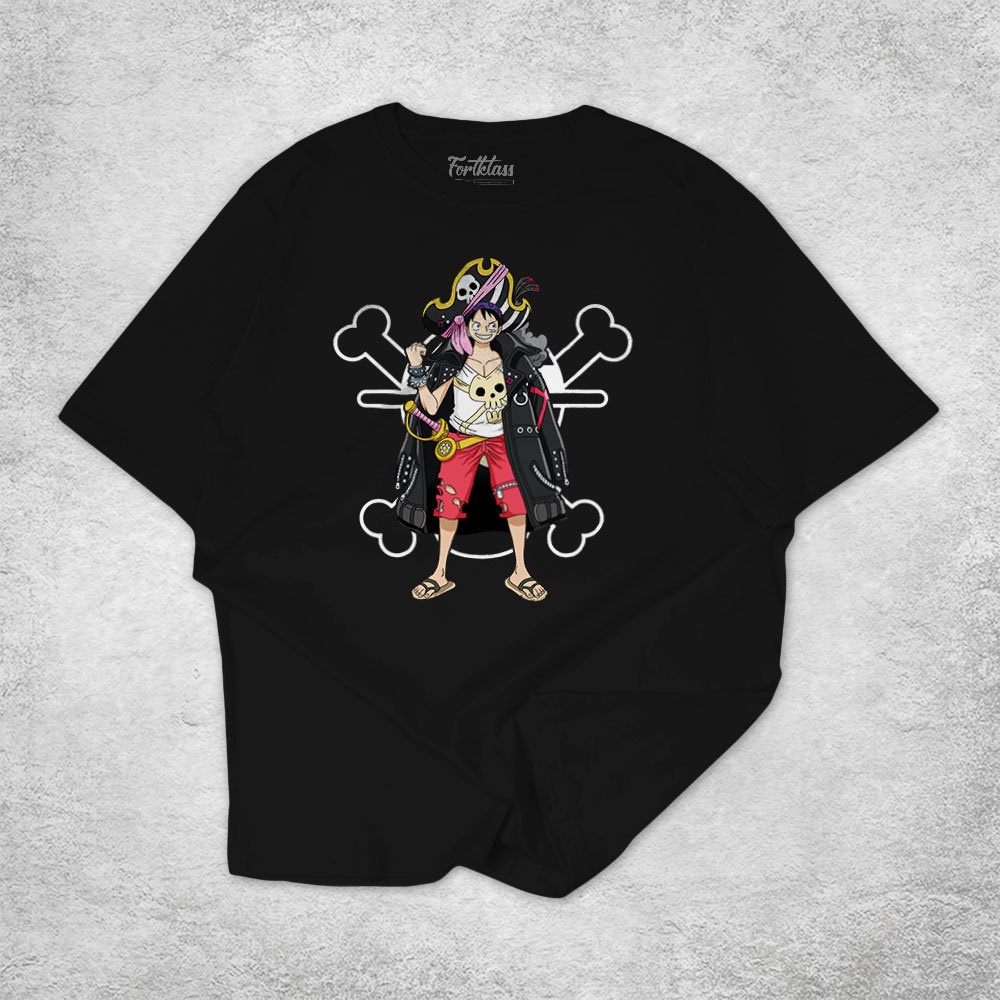 FORTGLASS LUFFY RED | KAOS PRIA | KAOS DISTRO | TSHIRT PRIA | TSHIRT DISTRO | KAOS MOTIF SABLON PREMIUM