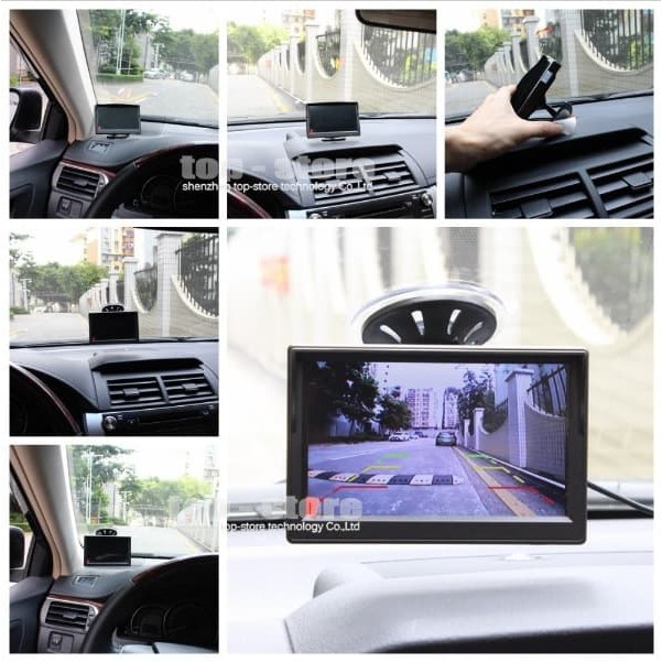 Car Monitor 5 inch TFT LCD Color Rearview Monitor for DVD, GPS, Cam