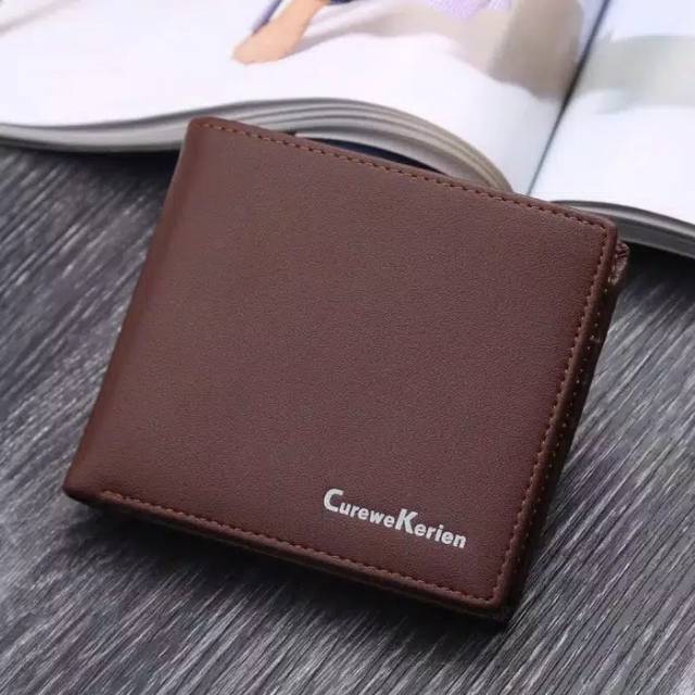 Dompet kulit pria dompet pendek lipat import Curewe kerien