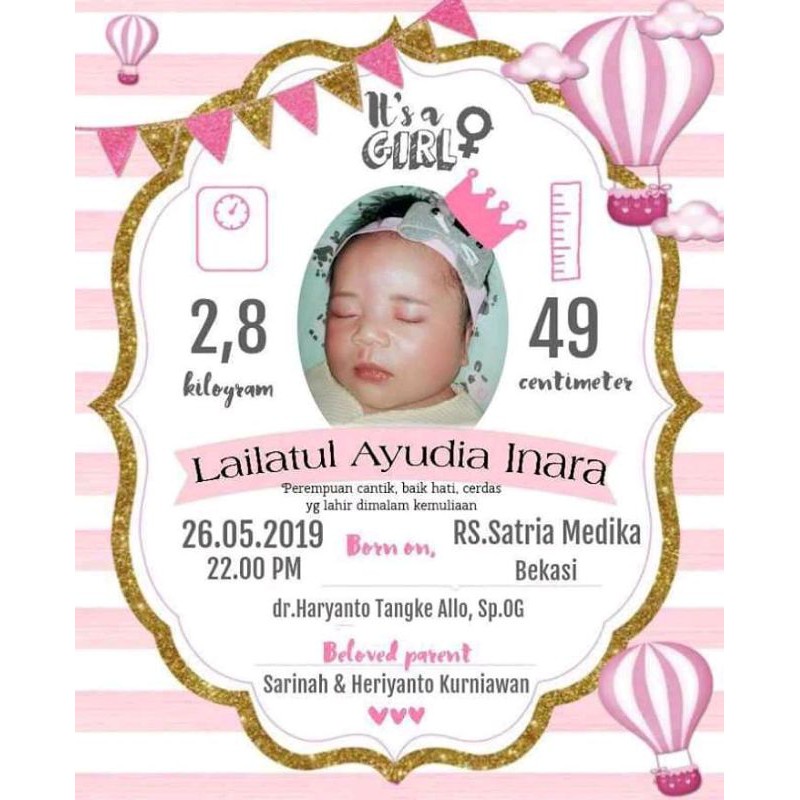 Biodata Bayi, Biodata Anak, Baby Shower [SOFTFILE]