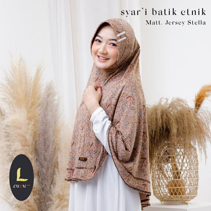 Hijab Instan SYAR'I Motif BATIK ETNIK Ori lulu Hijab