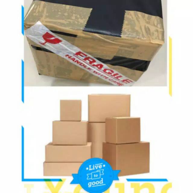 

Packing dus, bubble wrap dan lakban fragile