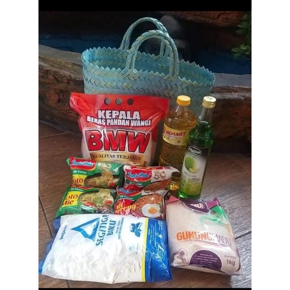 

Parcel sembako tas anyaman idul Fitri avitvava E