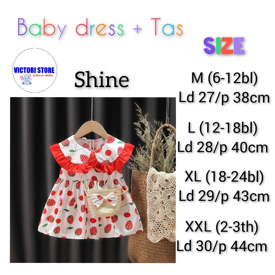 Dress Bayi Baju Anak Bayi Perempuan Gaun Pesta Anak Bayi Cewek Pakaian Bayi Perempuan Import-6