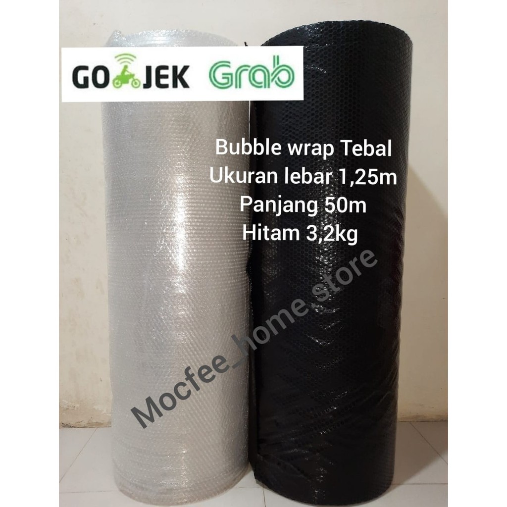 

Bubble wrap hitam dan putih bungkus packing barang 1,25mx50m