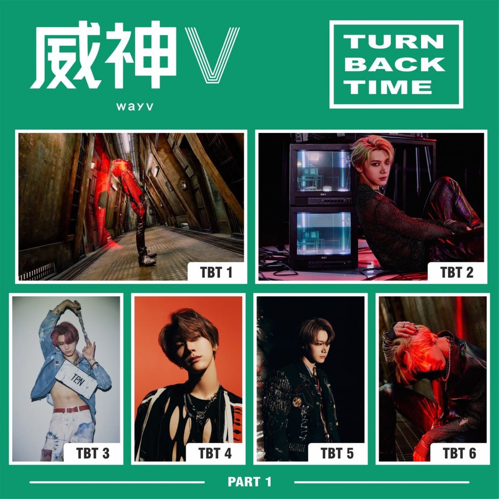 POSTER WAYV TURN BACK TIME LUCAS XIAOJUN WINWIN TEN YANGYANG HENDERY QIANKUN PART 1