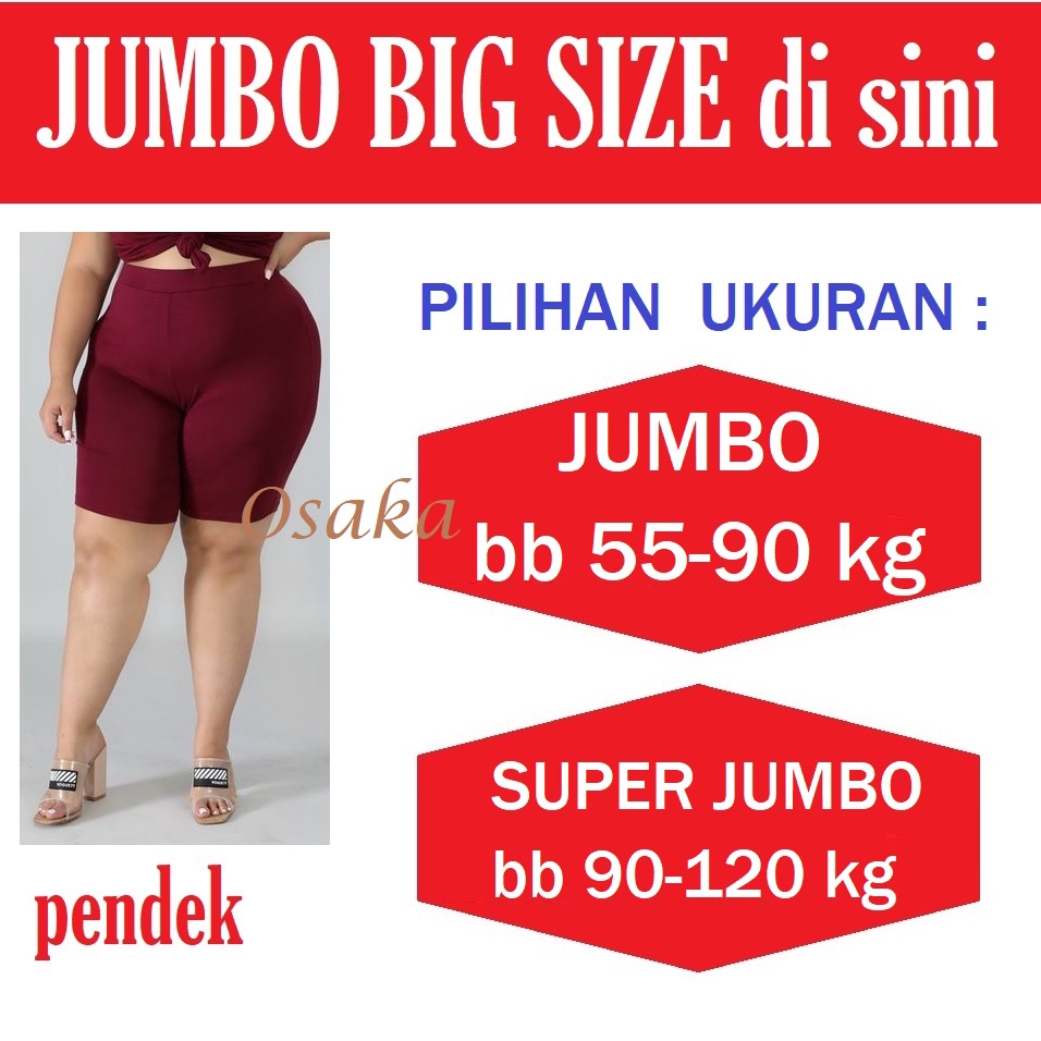 Legging Pendek Sot Ukurn S sampai JUMBO Celana pendek short shot legging Leging lejing leggings korset strit Wanita Spandex Jersey Size Fit