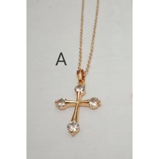 NLt582. Kalung xuping wanita lapis emas dgn mata zircon ukuran 45 cm nori halus