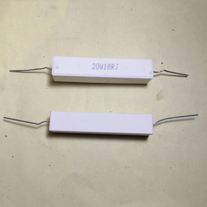 18 ohm Resistor Kapur 20W 20 Watt 18Ohm 18RJ Tahanan Starting Listrik