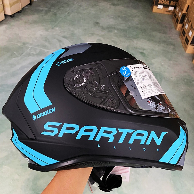 Spartan Helm Full Face Helm Sepeda Motor Full Face Helm Sepeda Motor ECE DOT Sertifikat Keselamatan