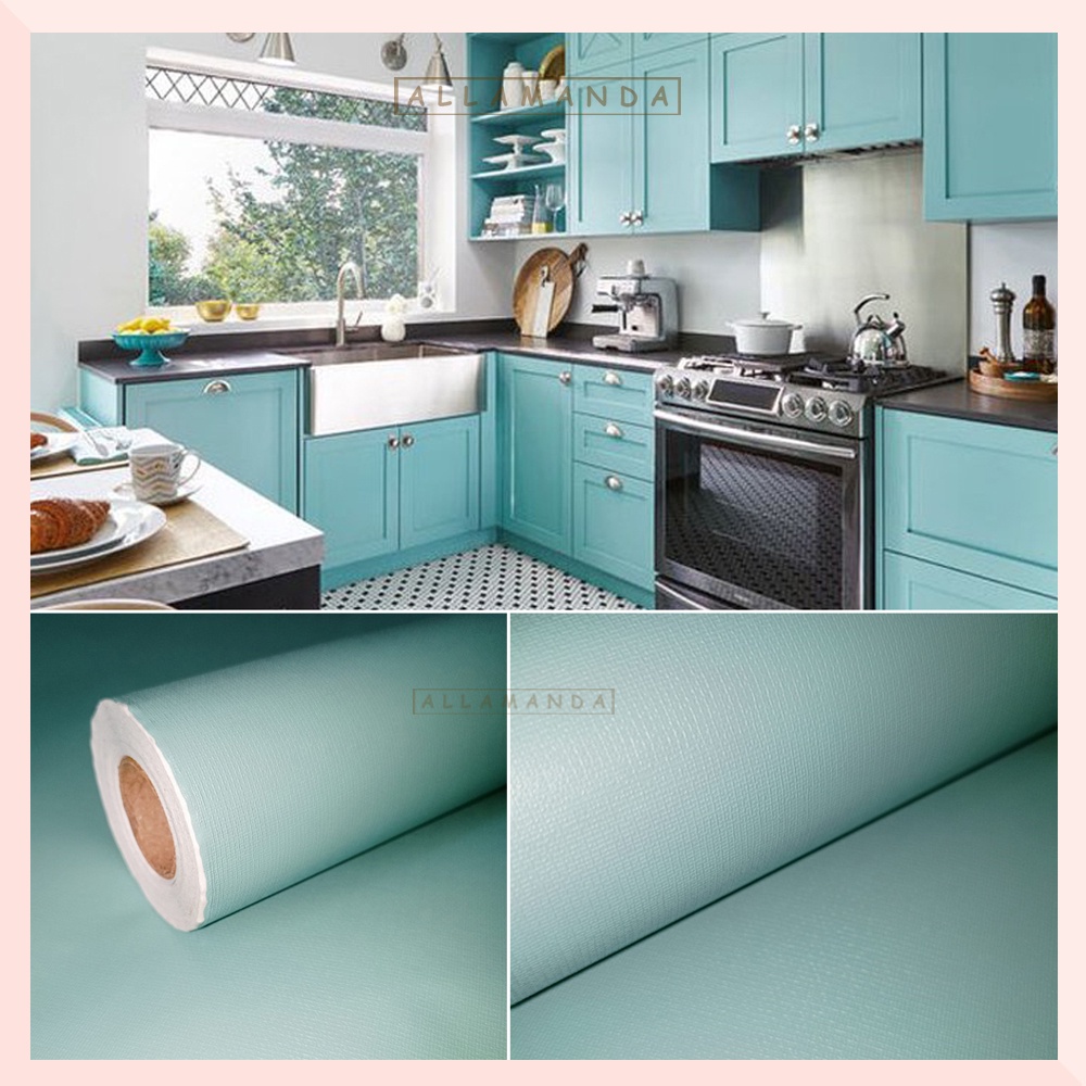 Stiker PVC Paper Warna Polos Coksu Orange Tosca Per Roll Untuk Meja Lemari Pintu Kayu Dekorasi Kitch