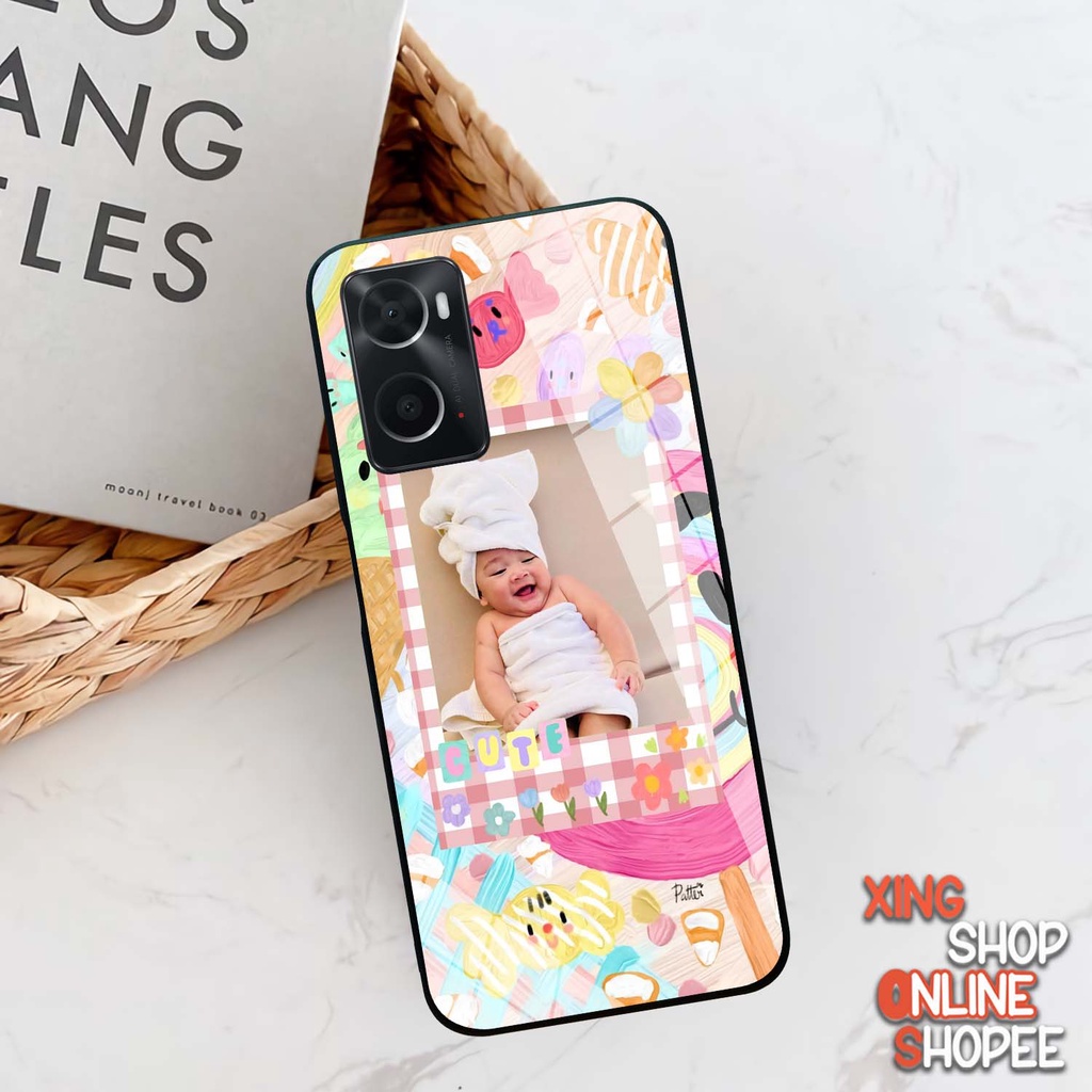 Case Kilau Oppo A76 A96 | Casing Hp Glossy | Motif Palaroid
