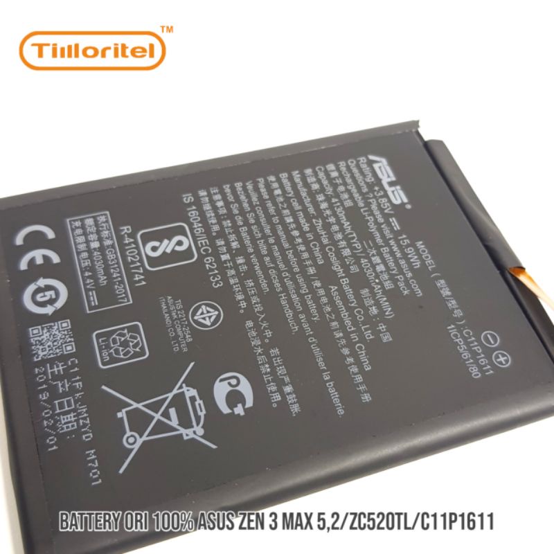 BATTERY ORI 100% ASUS ZEN3 MAX 5,2/ZC520TL/C11P1611