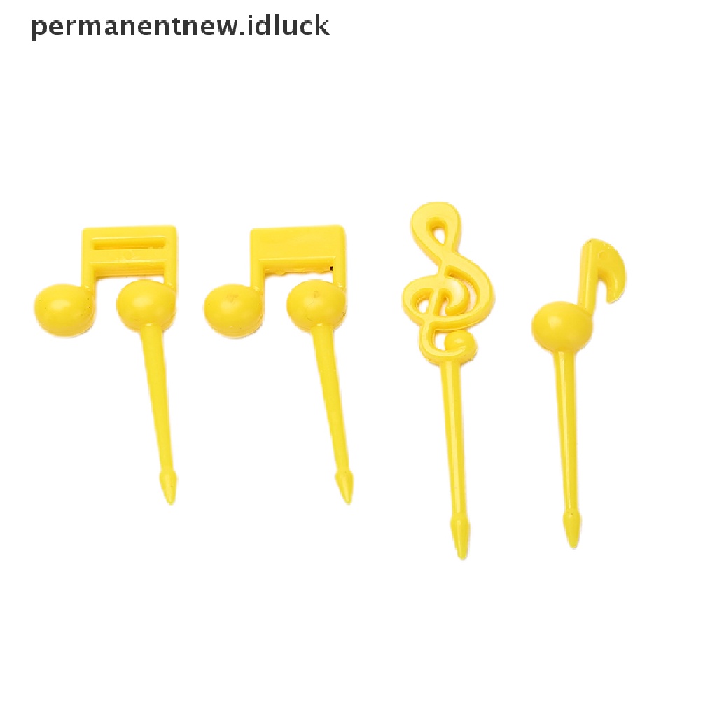 16pcs / set Garpu Buah Mini Desain Kartun note Musik Untuk Anak