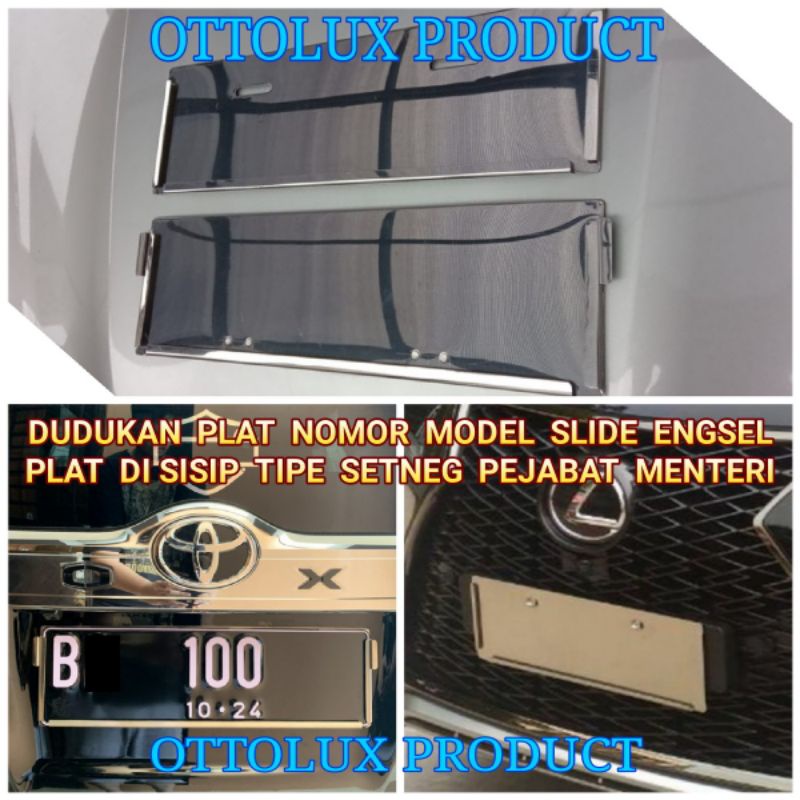 Jual Tatakan Plat Nomor Mobil Stainles Model Engsel Disisip Tipe Pejabat Rfs Vip Shopee Indonesia