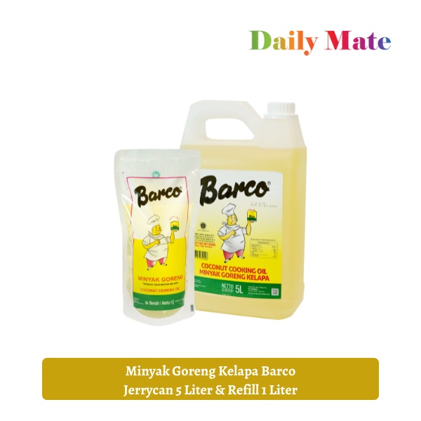 

Paket Minyak Goreng Kelapa Barco Jerrycan 5 liter & Pouch 1 liter