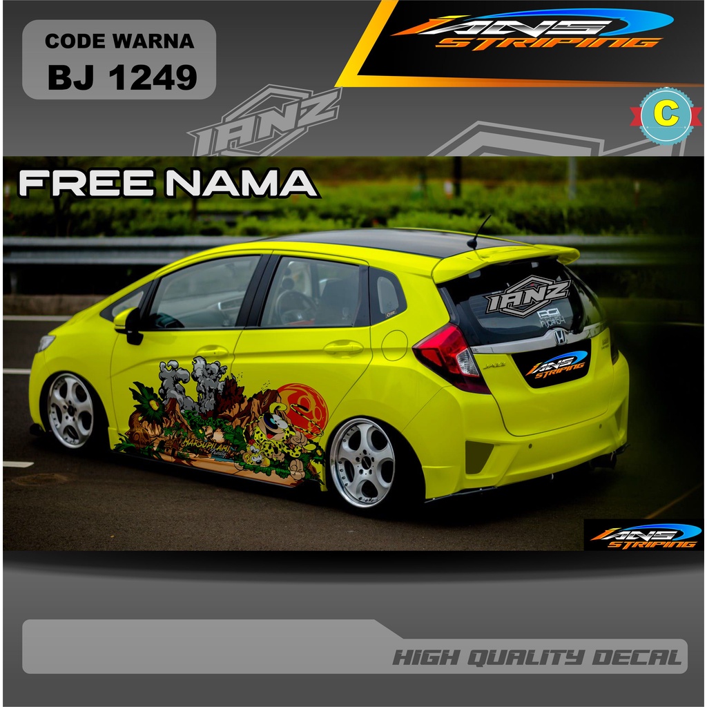 DECAL STIKER MOBIL HONDA JAZZ / VARIASI STIKER BRIO AGYA AYLA / STIKER DECAL MOBIL