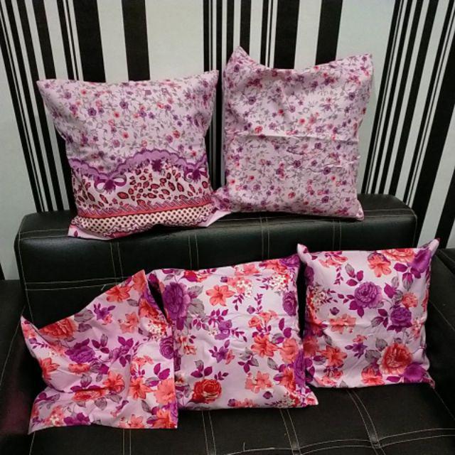 Terlaris!!! Grosir Sofa Set/ Set Tamu / Sarung Bantal Sofa 40x40 Taplak Meja Motif Pink Polka