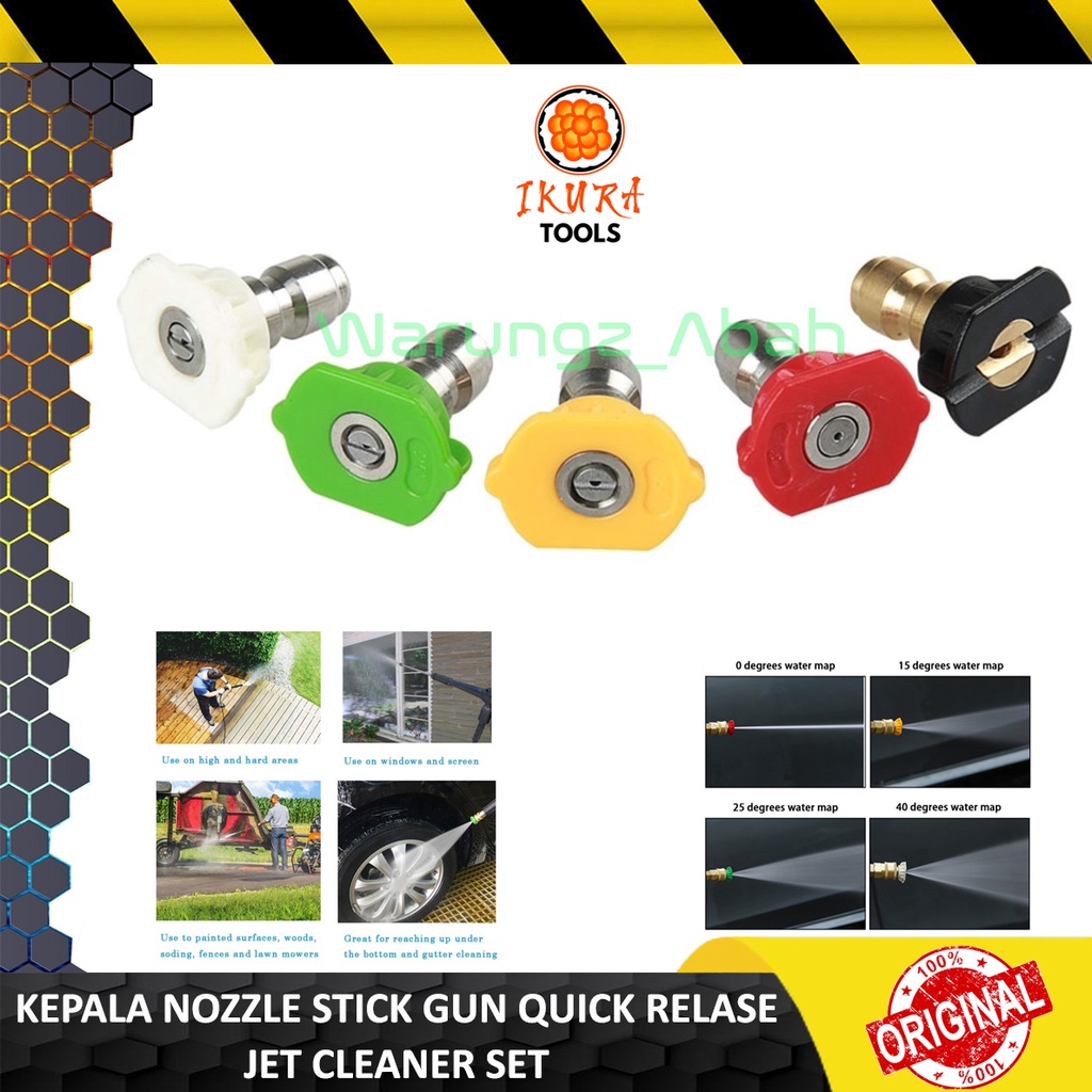 KEPALA UJUNG SEMPROTAN PENYEMPROT AIR WASHER SPRAYER MESIN PRESSURE STICK GUN JET CLEANER NOZZLE TIP