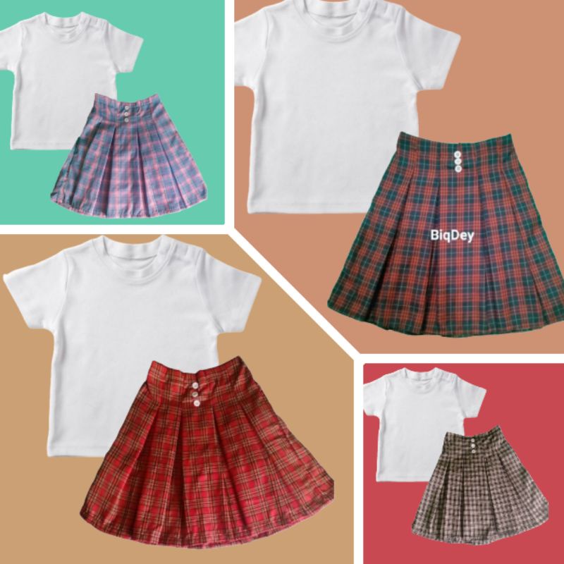 setelan rok chibi/rok Korean style+atasan