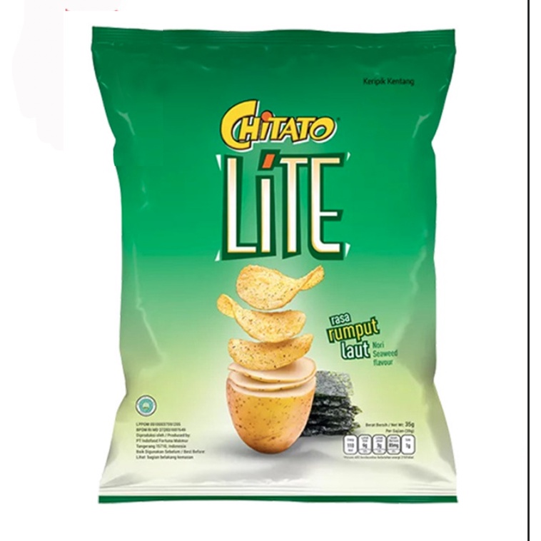 

Snack Cemilan Chitato Lite Nori Seaweed - 14gr / 35gr