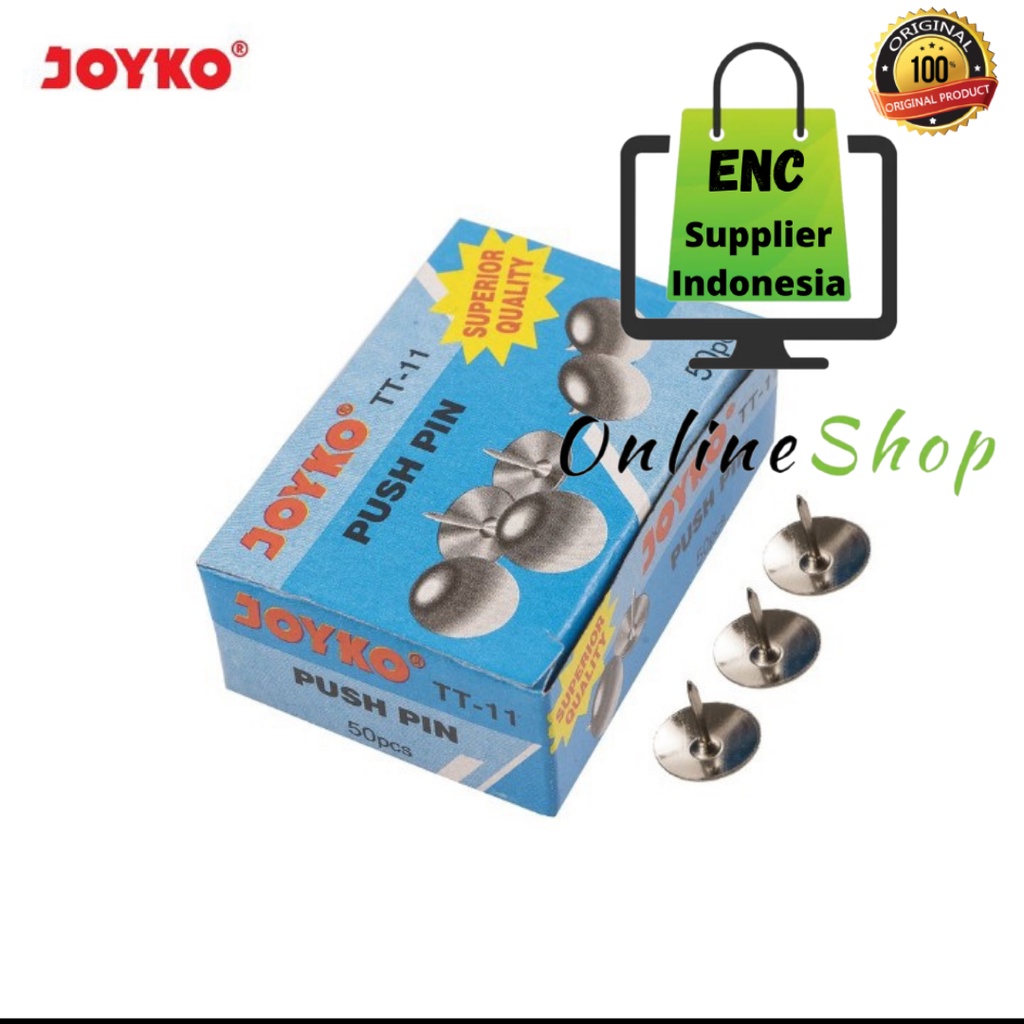 

joyko 50 buah tt 11 paku payung TT-11 push pin tt11 per box kecil - enc.sup