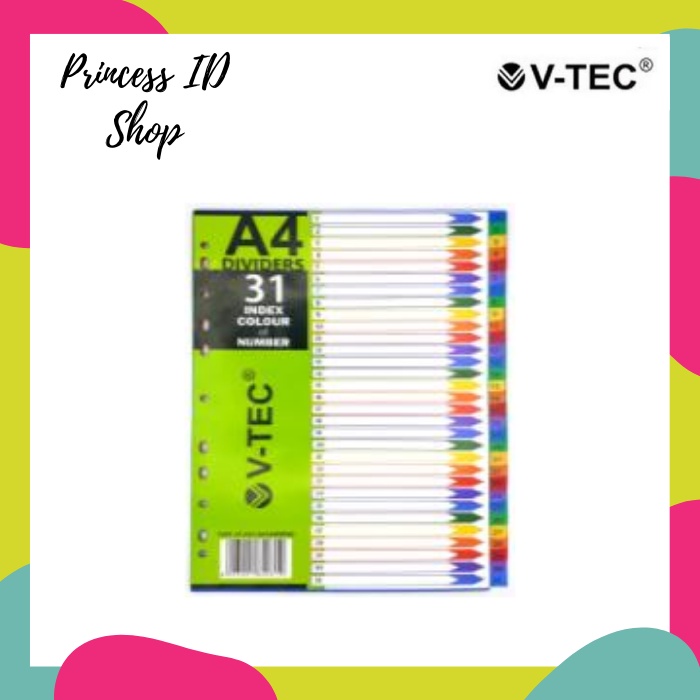 

PEMBATAS BINDER DIVIDER ABJAD/ANGKA A4 V-TEC