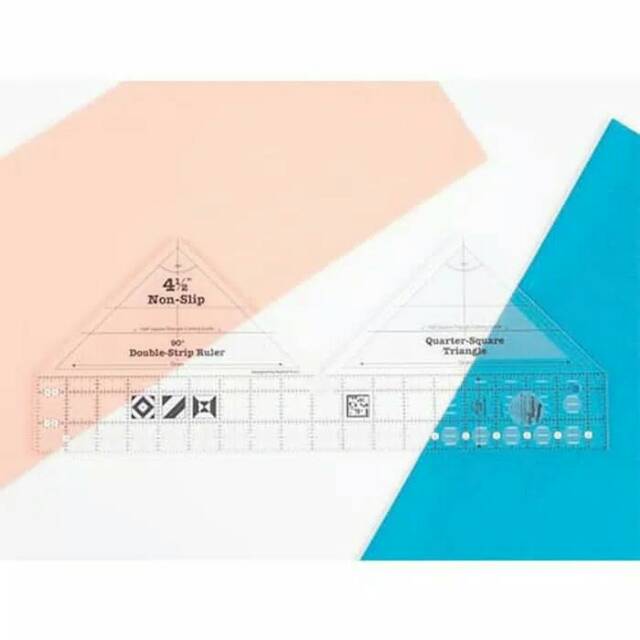 90 Degree Double-Strip Ruler - Penggaris Jahit 90 Derajat Berjajar - Penggaris Pola MSW-02