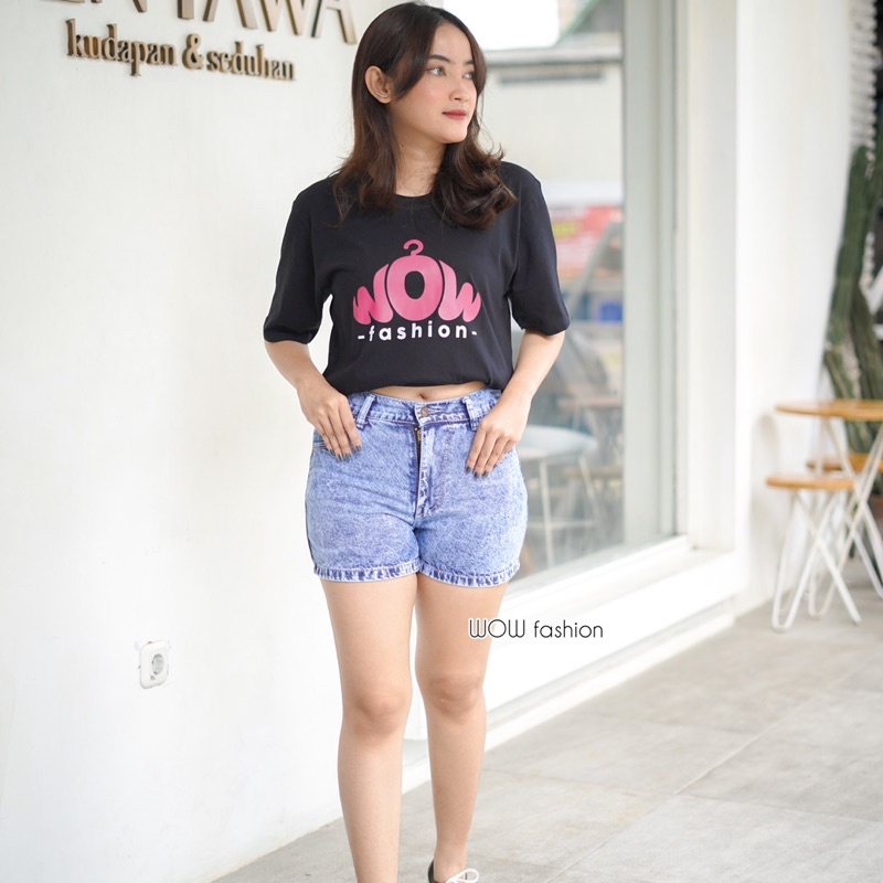 WOW-Klio Hotpant//Celana Jeans Pendek Wanita// Celana Hotpan//Hotpan Jeans