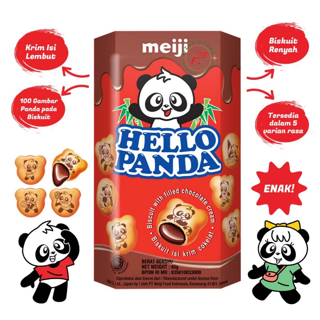 Meiji HELLO PANDA Biskuit isi 45g