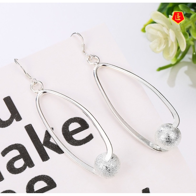 [Ready Stock]Fashion 925 Silver Creative Frosted Bear Earrings