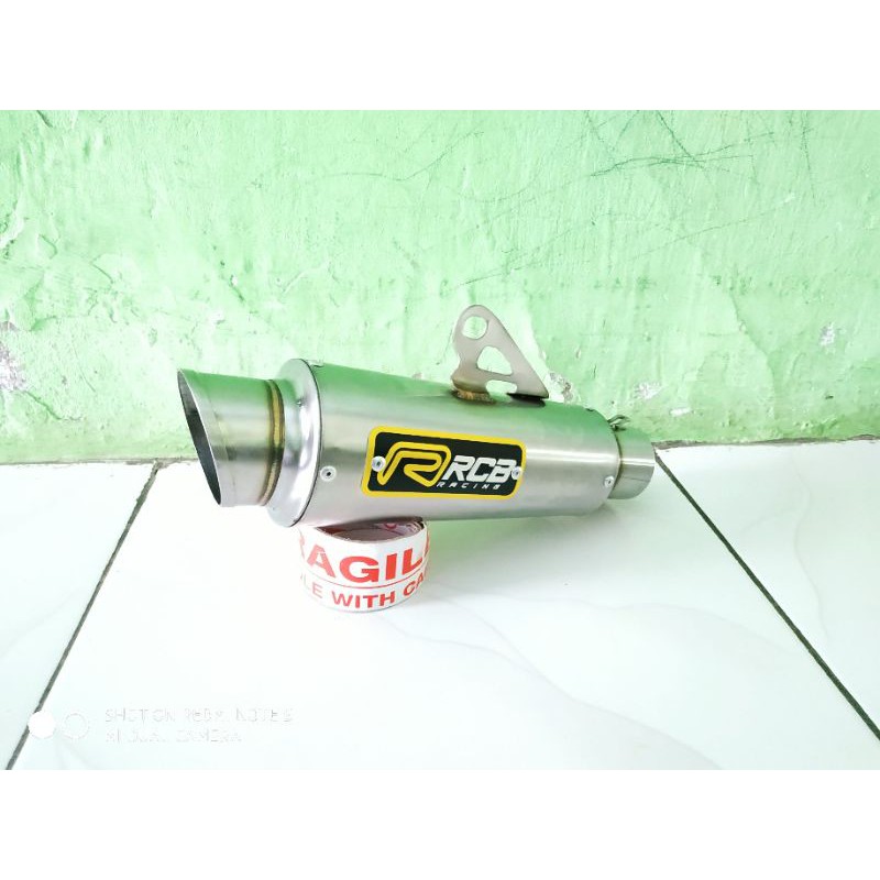 Silincer Knalpot Racing RCB stainless Inlet 50 mm