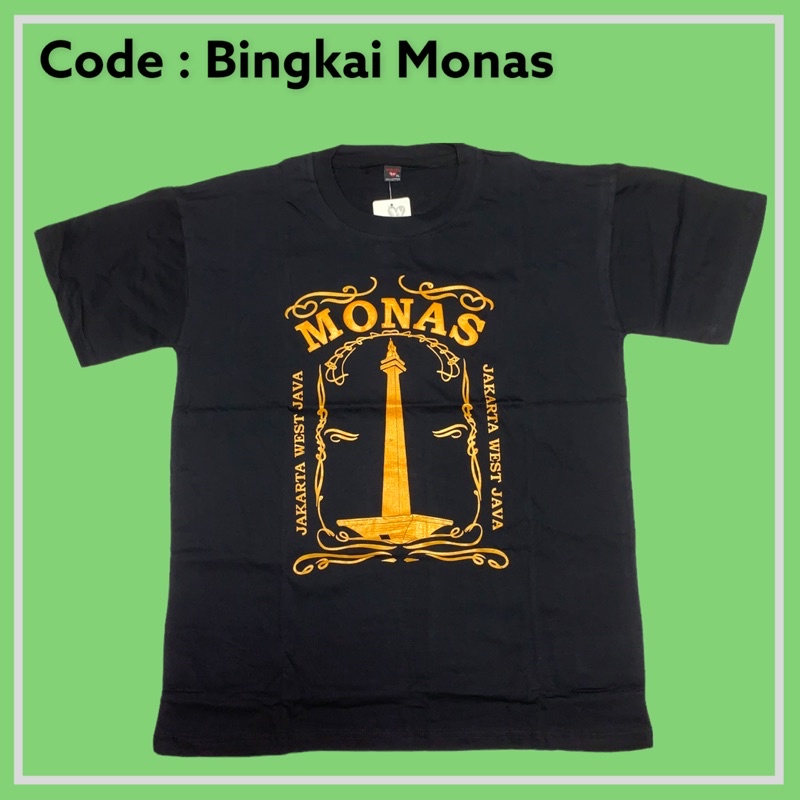 ATASAN HITAM MONAS ISTIQLAL / OLEH OLEH JAKARTA ISTIQLAL/KAOS MONAS/ ATASAN HITAM/ KAOS DEWASA/ KAOS