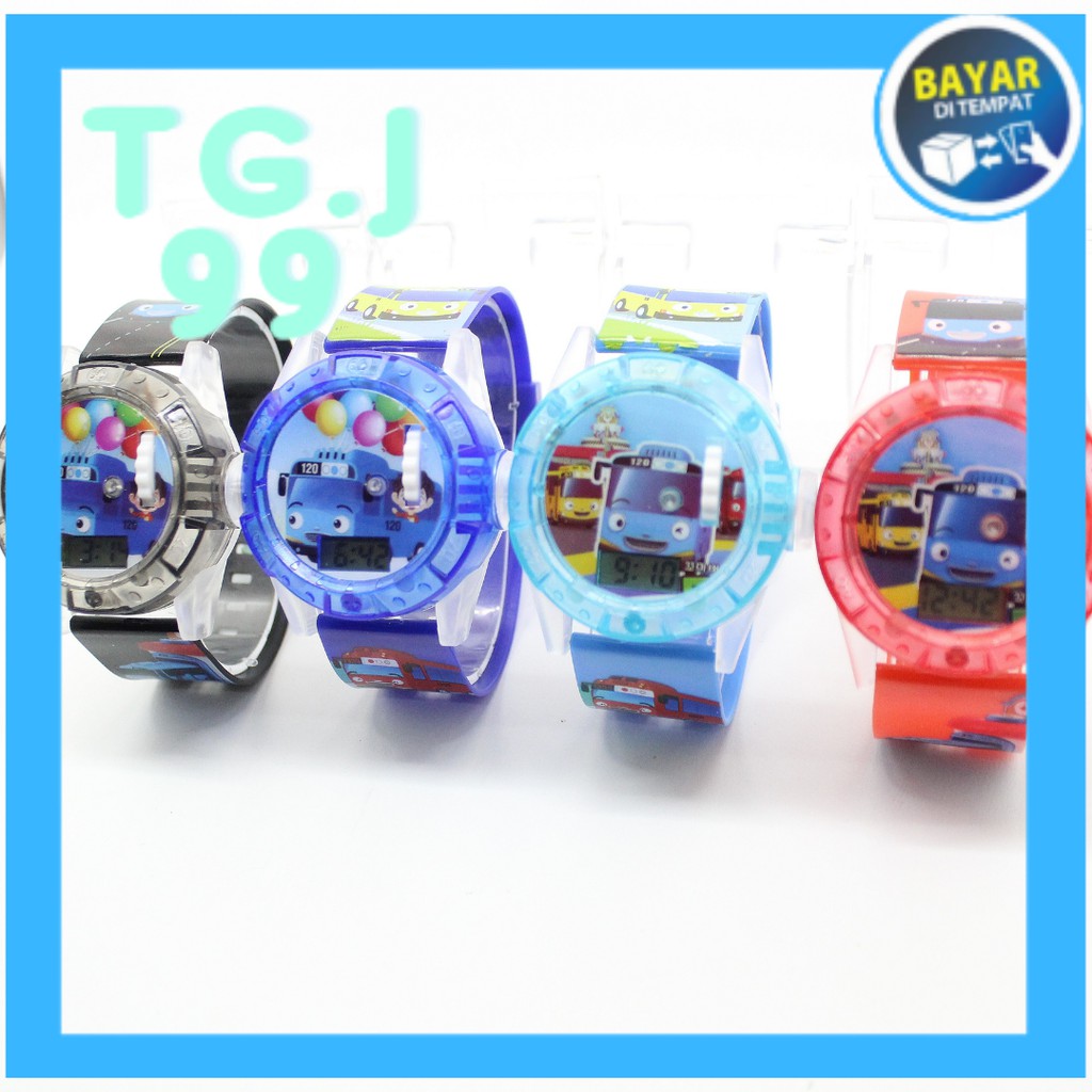 JAM TANGAN FASHION ANAK-ANAK LAKI LASER TAYO GROSIR MURAH