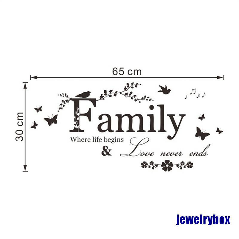 Stiker Dinding Desain Family Bahan Vinyl, Dapat Dicopot