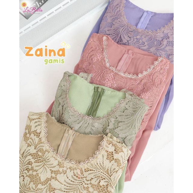 Gamis Zaina/gamis labella/labella muslim/gamis brokat/gamis anak
