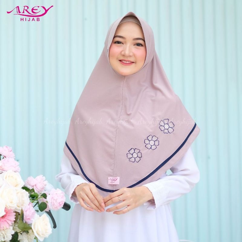 JILBAB INSTAN ZAYYANA AREY BUNGA BORDIR LIST KOMBINASI-1