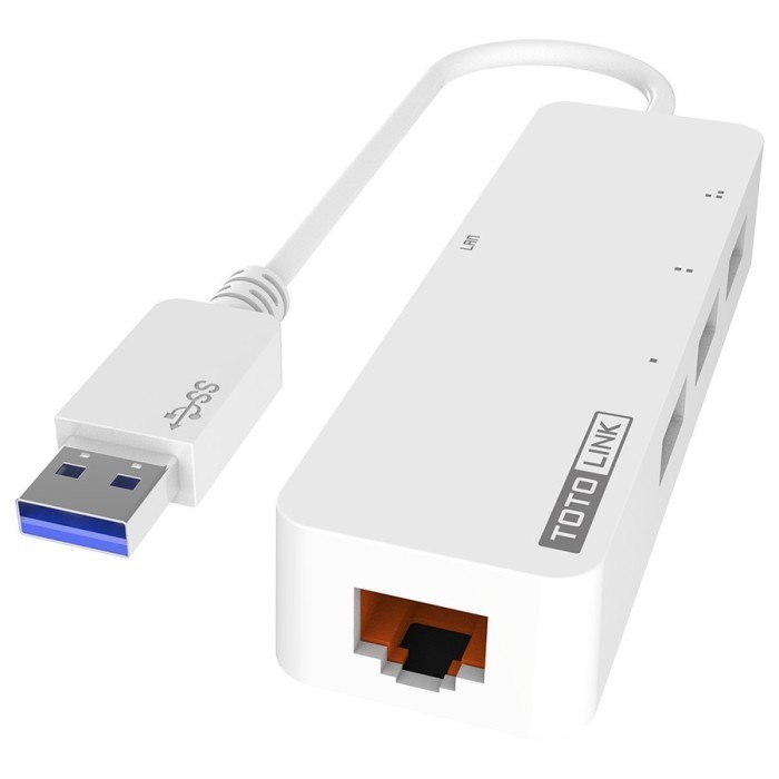 USB LAN Totolink U1003 USB 3.0 with 3-Port Hub and LAN Ethernet