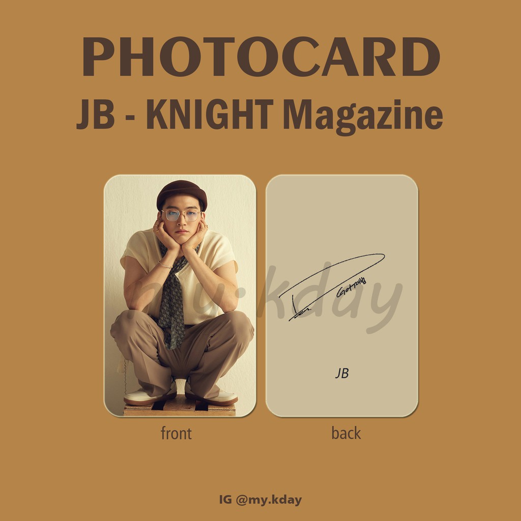 PC-0443, Unofficial Photocard JB GOT7 KNIGHT Magazine 2 sisi