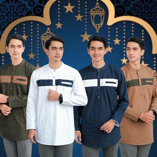 KOKO KURTA  PRIA LENGAN PANJANG / PAKAIAN TERBARU REMAJA MUSLIM GUS AZMI SIMTU DUROR MAULID NABI / SERAGAM LEBARAN TERBARU 2022 POLOS ABG FASHION LAKI LAKI