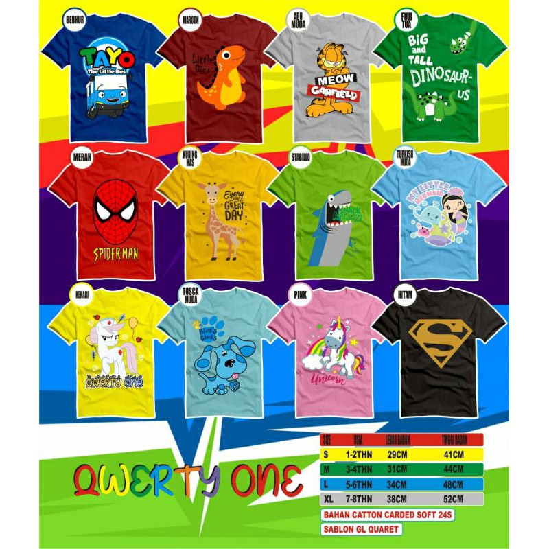 kaos distro anak qwerty one 1-7th