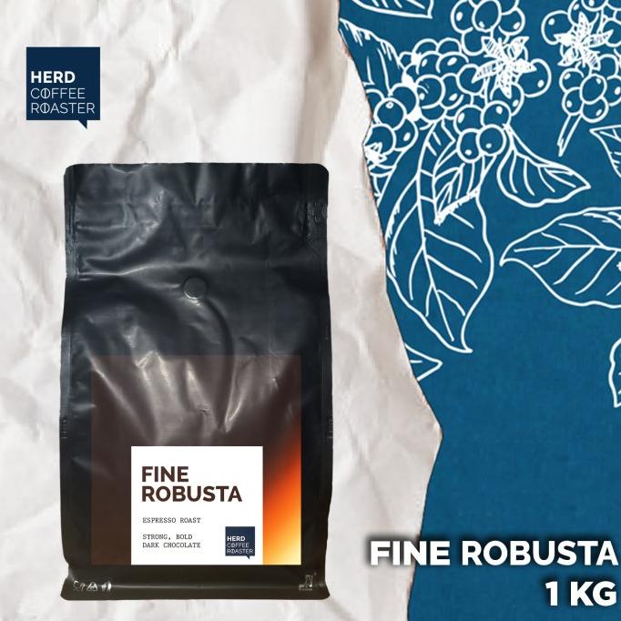 

Kopi Fine Robusta Jawa Barat Dark Roast 1KG Herd Coffee
