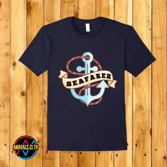 KAOS DISTRO PRIA SEAFARER  JANGKAR BIRU