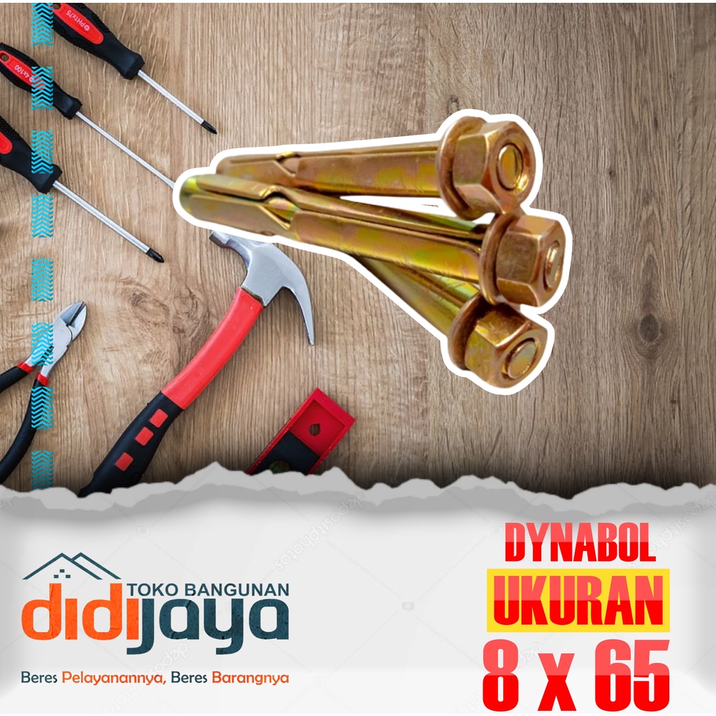 DYNABOLT Ukuran 8 x 65 - DINABOLT DYNABOL 8 x 65 - DINABOL BAUT TANAM TEMBOK