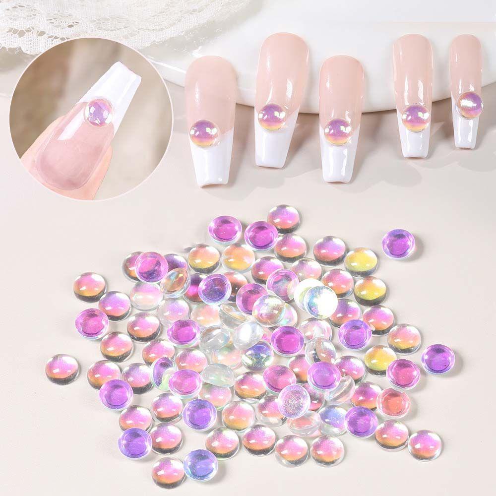 AUGUSTINA Agustina Aurora Nail Art Rhinestones Symphony Fashion Berbentuk Tidak Teratur Cinta Hati Segitiga Hiasan Kuku 3D Perhiasan Kuku