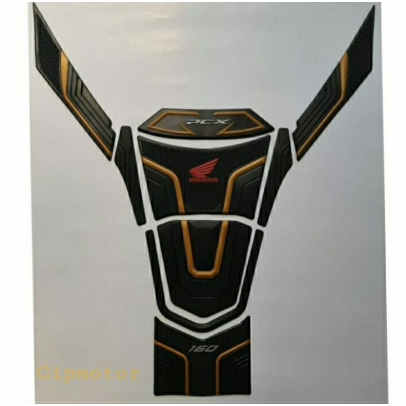 Stiker Tankpad Pcx 160 2021 karet timbul 3D-merah